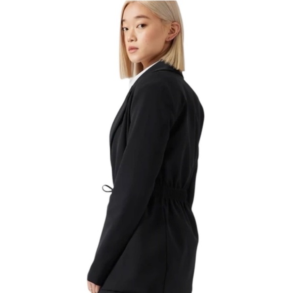 NEW Athleta Endless Primatwill Waist Tie Blazer Jacket Black Size 16 - Picture 6 of 14
